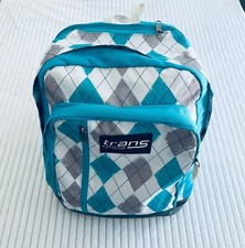 Trans by JanSport 17" Supermax Backpack - Aqua Blue White Clean Interior
