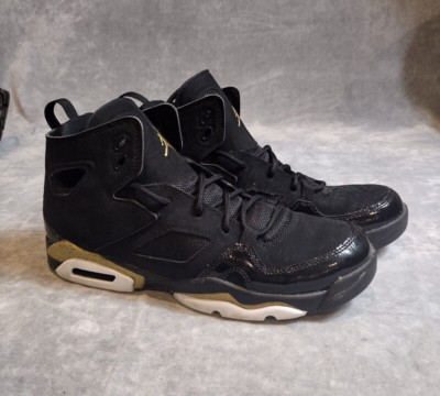 Nike, Air Jordan, Jump Man, Flight Club 91, Black & Gold, Size 6.5Y, Shoes.