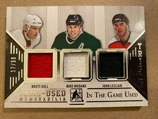 2015-16 ITG Used Triple Memorabilia #GU3J-10 Hull Modano Leclair 17/50