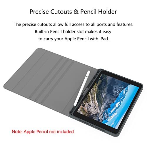 Funda Con Teclado Bluetooth para iPad 10.2″ 2020/2019 8th/7th Generation Negro - Picture 3 of 7
