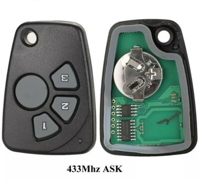 Fits Chevrolet 433Mhz 4 Button Complete Transponder Remote Key