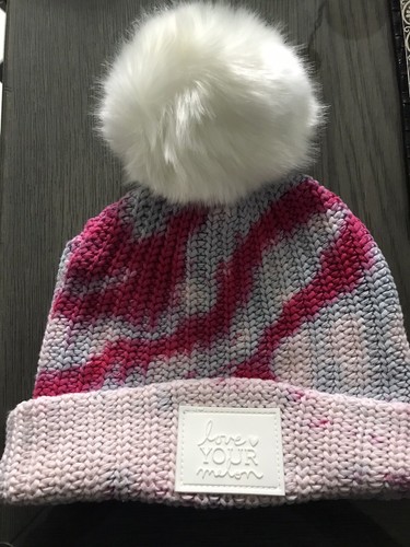 Love Your Melon Pom Cuffed Beanie Pinks 