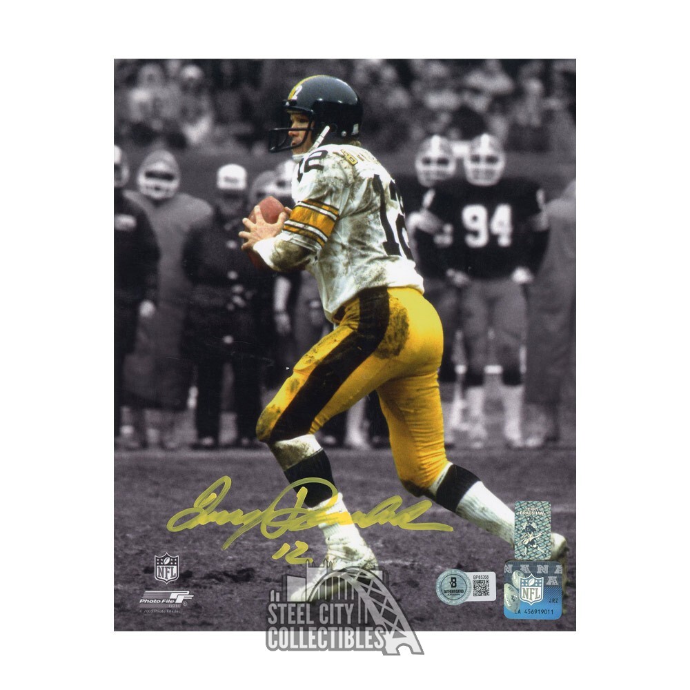 Terry Bradshaw Autographed Signed Pittsburgh 8x10 Football Photo - BAS (Yellow Ink) 