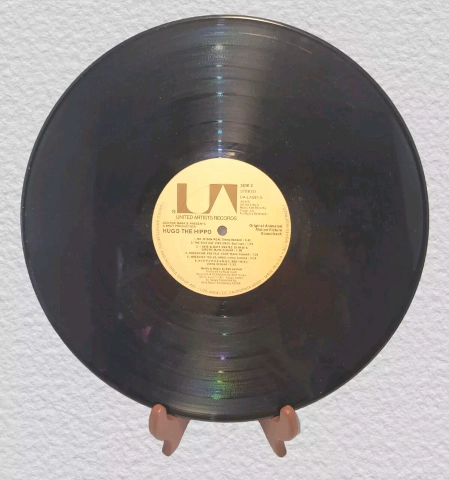 Hugo The Hippo 1976 Marie Jimmy Osmond Burl Ives Soundtrack LP Vinyl Record - Image 4 of 4