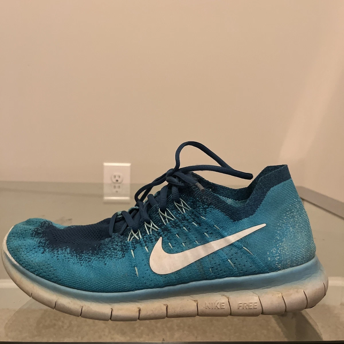 Nike Free RN Commuter 2017 Blue Lagoon Volt‎ Running Shoes Men\'s Size 9.5 Nike Free RN Flyknit 2017 Blue Lagoon for Sale  main image 3