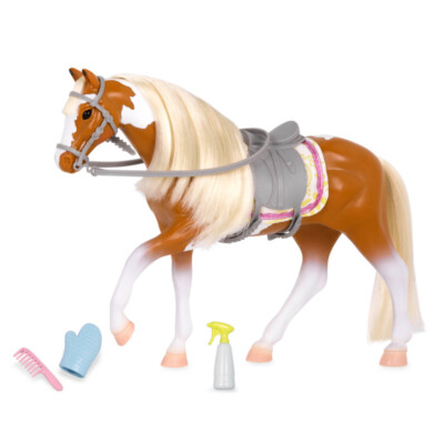 LORI Pferd American Paint - für Puppe LORI 15 cm Puppenzubehör Schecke hellbraun