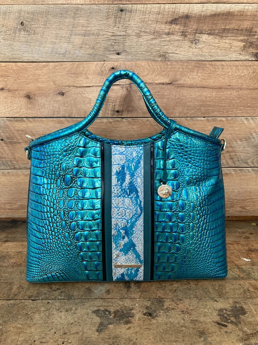 Brahmin Elaine Peacock Shimmer Leather Satchel - Fickle Moon Boutique