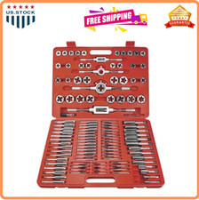 110 Piece Tap and Die Set  Sae Metric  Threading Tool Set with Storage C...