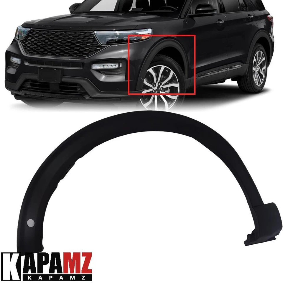 For 2020-2021 Ford Explorer Front Passenger Right Fender Flare W/Sensor Hole - Image 2 of 4