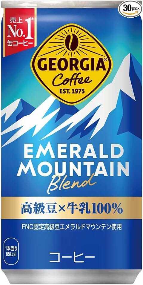 コタンの森 Coca-Cola Georgia Emerald Mountain Blend 185ml can x 30 Coffee