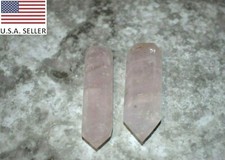 2 pieces 2 inches to 2.25 inches light Pink Quartz Crystal Points, Natural Rock