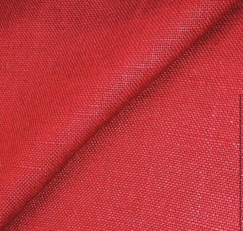 Lino de lujo rojo Clarence House Foto 2 de 3