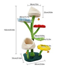 Large Cat Tree Multi-Level Tower Cat Furniture Climbing Frame Activity Centre