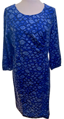 Adini 100% BCI Jerseykleid 3/4 Arm Rundhals tailliert Plissee Detail 2XL/L2