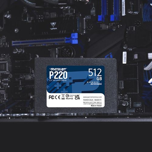 Disque SSD interne Patriot P220 512 Go 2,5 pouces SATA III 6 Go/s pour PC/MAC - Photo 2/8