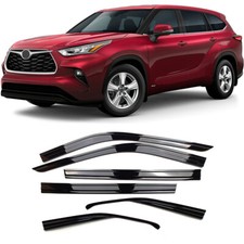 6x For Toyota Highlander 2020-2024 Window Visor Vent Shades Sun Rain Guard Black