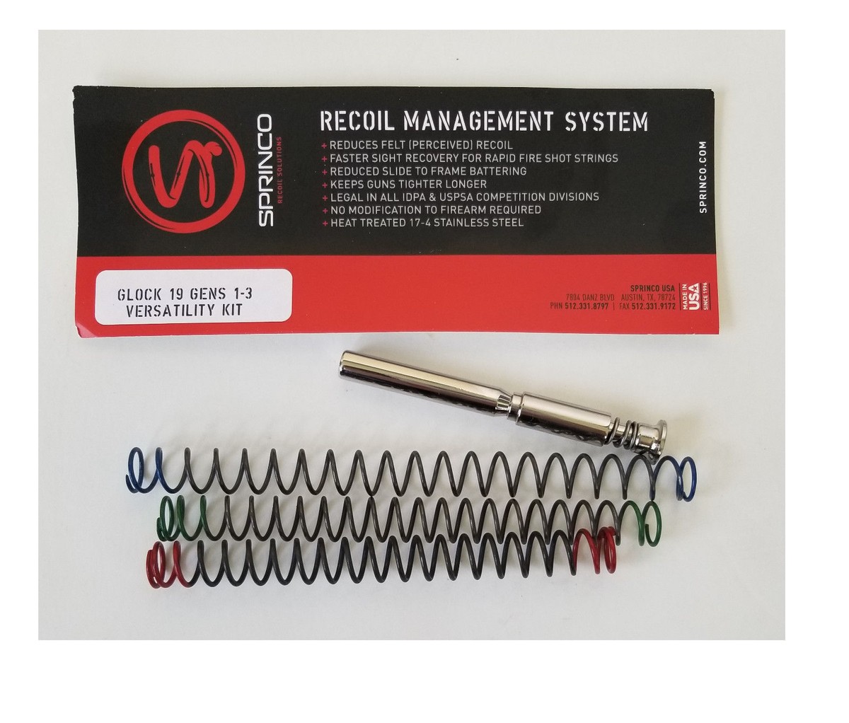 Sprinco Tactical Springs GLOCK 19 23 32 GEN3 Recoil Versatility