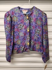 Vintage MAGGY LONDON Silk Suit: A two-piece set skirt and jacket