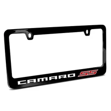 Chevrolet Camaro SS in Red Black Metal License Plate Frame by iPick Image