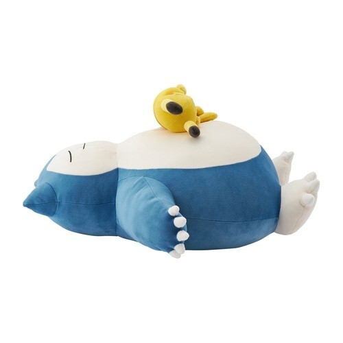 Pokemon Center Snorlax & Pikachu Sleep Motchiri OYASUMI Plush Doll