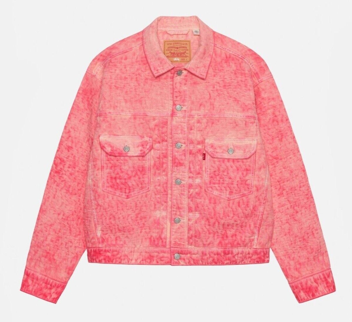 Stussy x Levi's Dyed Jacquard Trucker Jacket Black White Stussy x Levi's Dyed Jacquard Trucker Jacket Black White