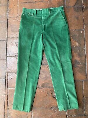 Vintage 70s Corduroy Green Pants 34x29.5 USA Made Talon Vintage 70s Corduroy Green Pants 34x29.5 USA Made Talon