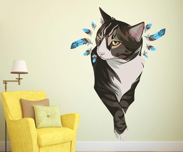 Cute Cat Wall Sticker Home Art Decor Kids Room Decal 75 cm x 50 cm | eBay