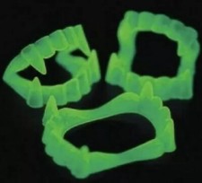 Vampire Fangs Teeth Halloween 12pc Costume Party Favors - Glow In The Dark