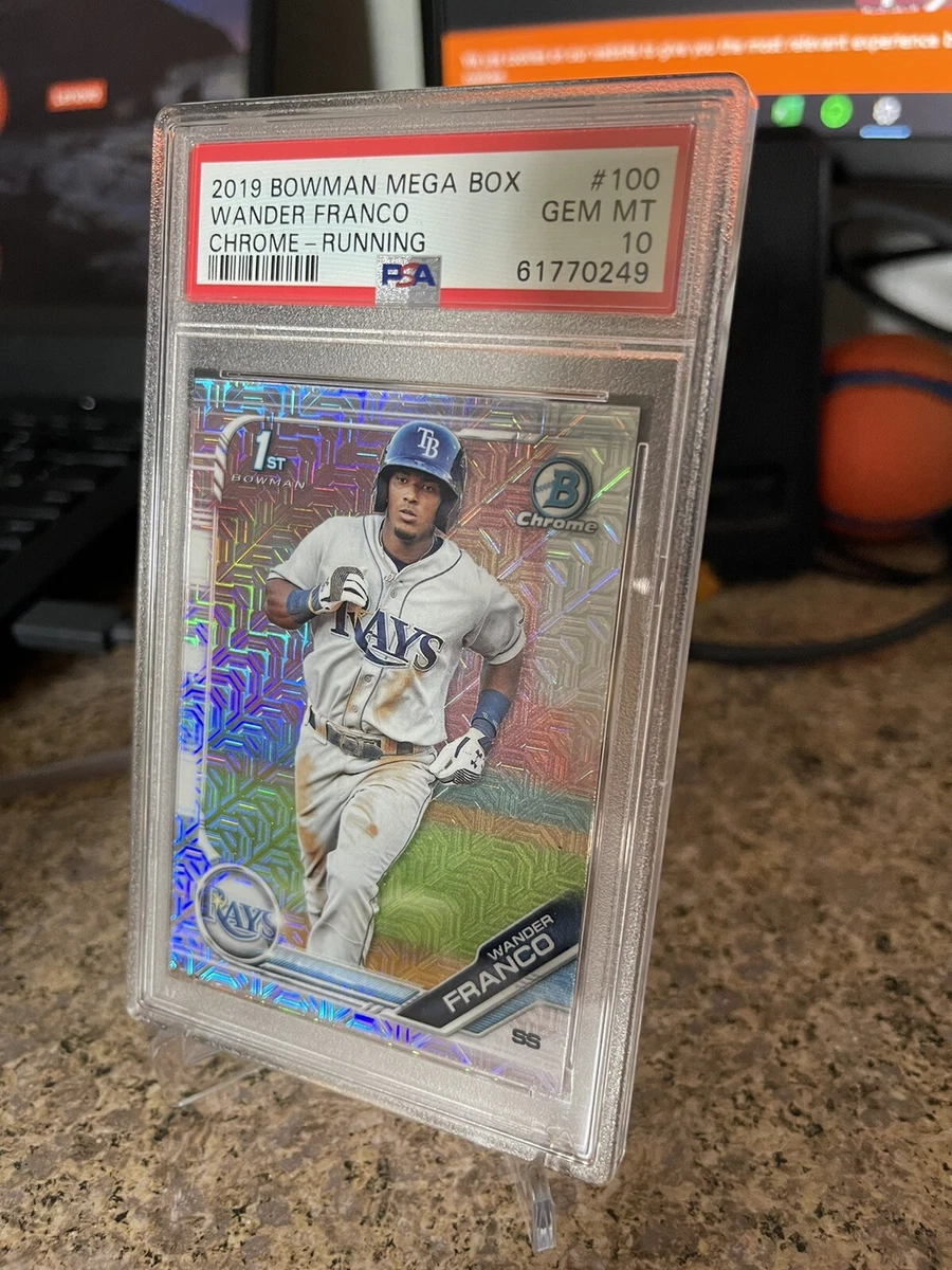 2019 Bowman Chrome Mega Box 1st WANDER FRANCO PSA 10 Gem Mint #100