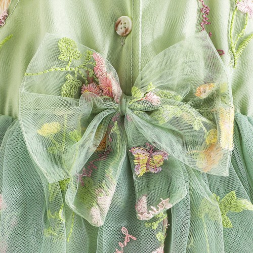 Baby Girl Kids Sleeveless Summer Floral Print Tulle Dress A-Line Party Outfits - Picture 9 of 17