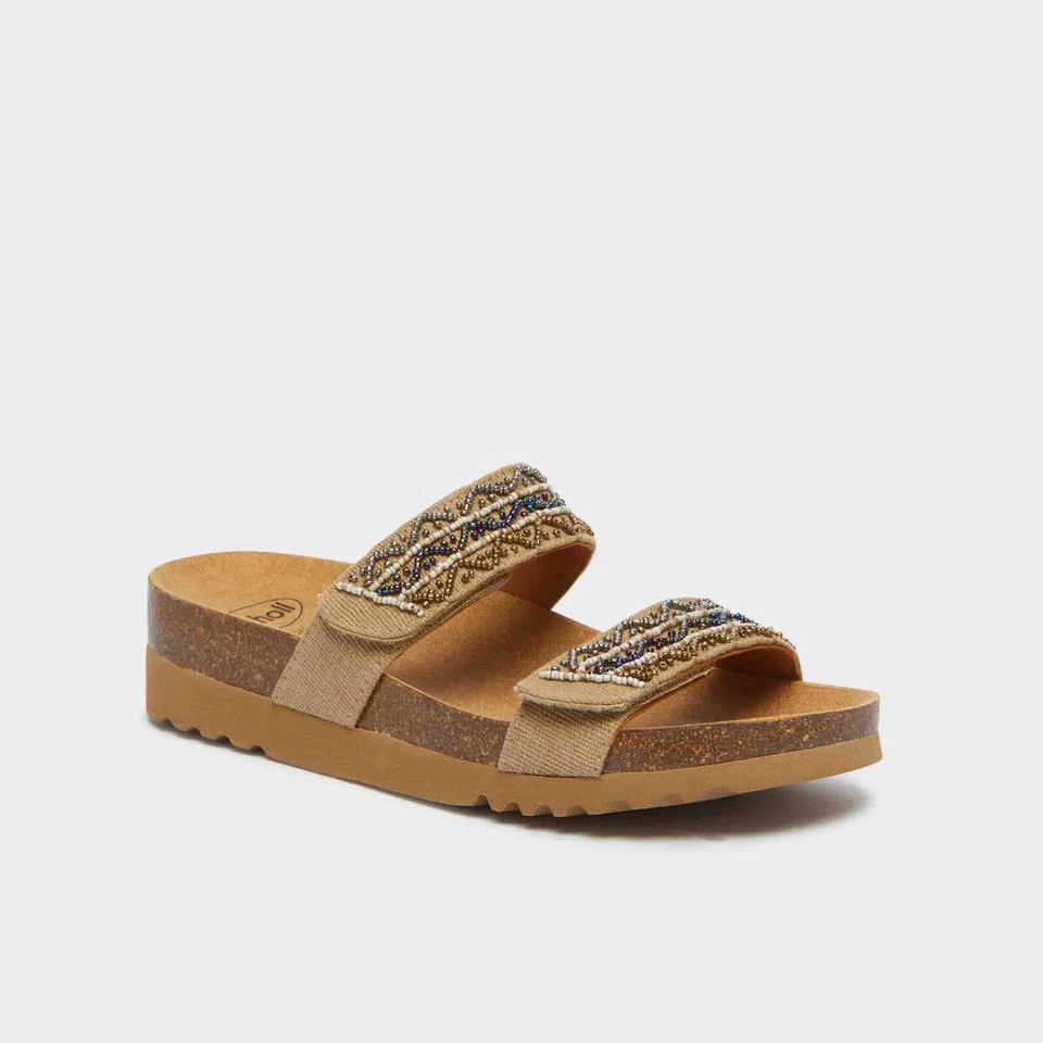 Dr.Scholl ZAFIRAH ciabatte DONNA doppio strappo regolabili perline Bioprint - Immagine 2 di 2