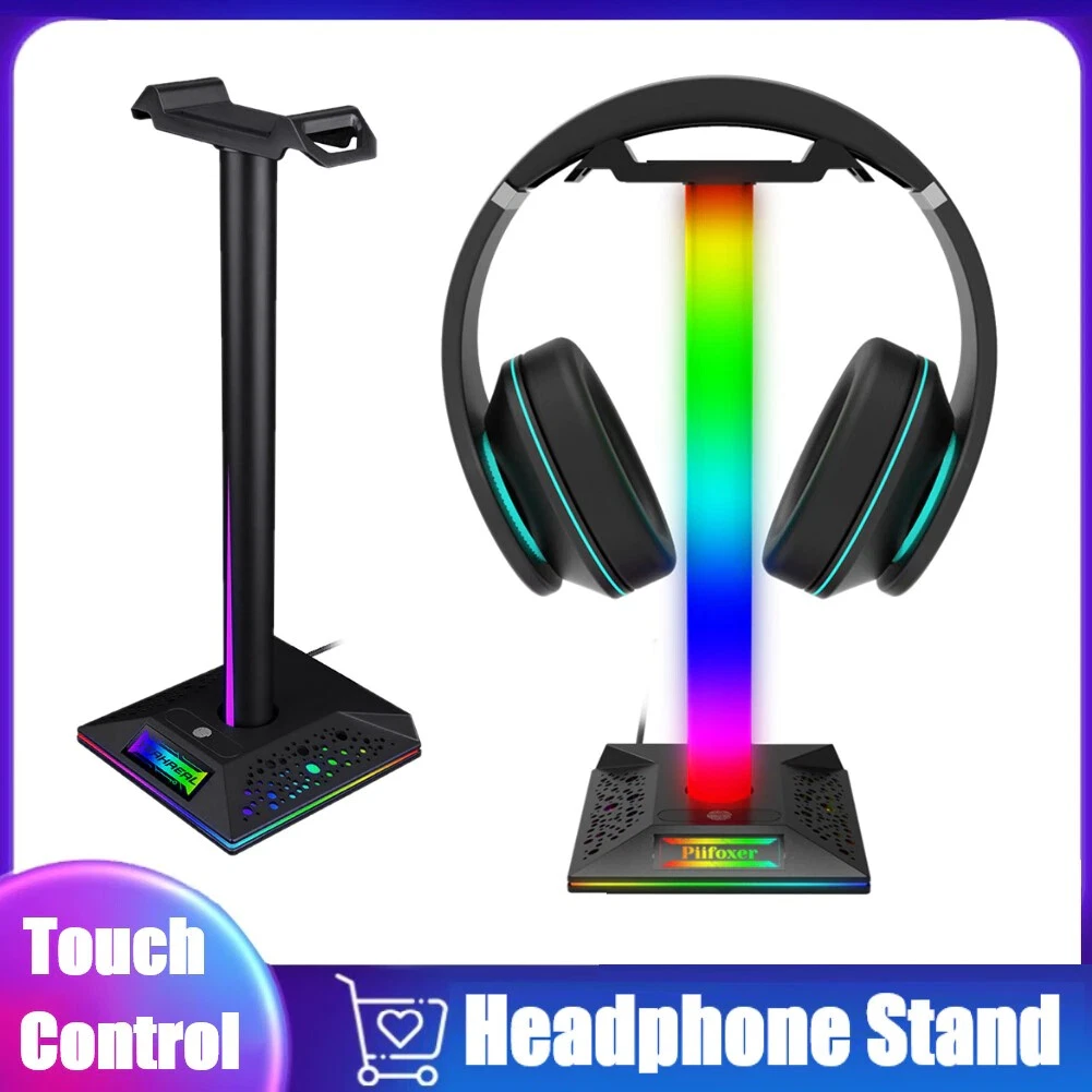 RGB Gaming Headphone Stand with Dual USB Port and Touch Control eBay