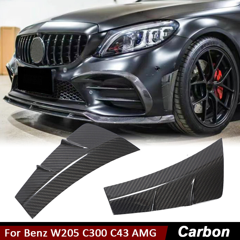 For Mercedes Benz W205 C205 C300 C43  REAL CARBON Side Air Vent Fender Cover