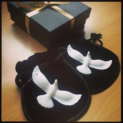 Two Turtle Doves - Bone china and made in the UK