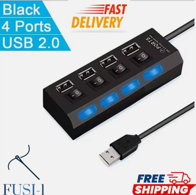 4 Port Hub USB 2.0 High Speed Multiple Splitter Adapter Verlängerungskabel
