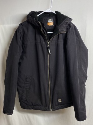 Berne Workwear Jacket Mens Large Black Full Zip Hooded Outdoors