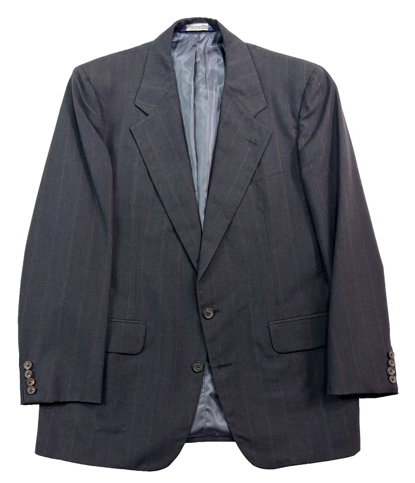 Traje Pantalón Alexander Julian 40S 34x29 2 piezas Años 90 De Colección Rojo Carbón Rayas Lana EE. UU. Foto 2 de 4