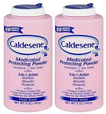 Caldesene Medicated Protecting Body Powder with 5 Ounce Pack of 2 , White