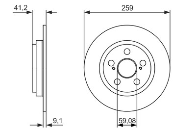 BOSCH 0 986 479 766 Brake Disc for TOYOTA