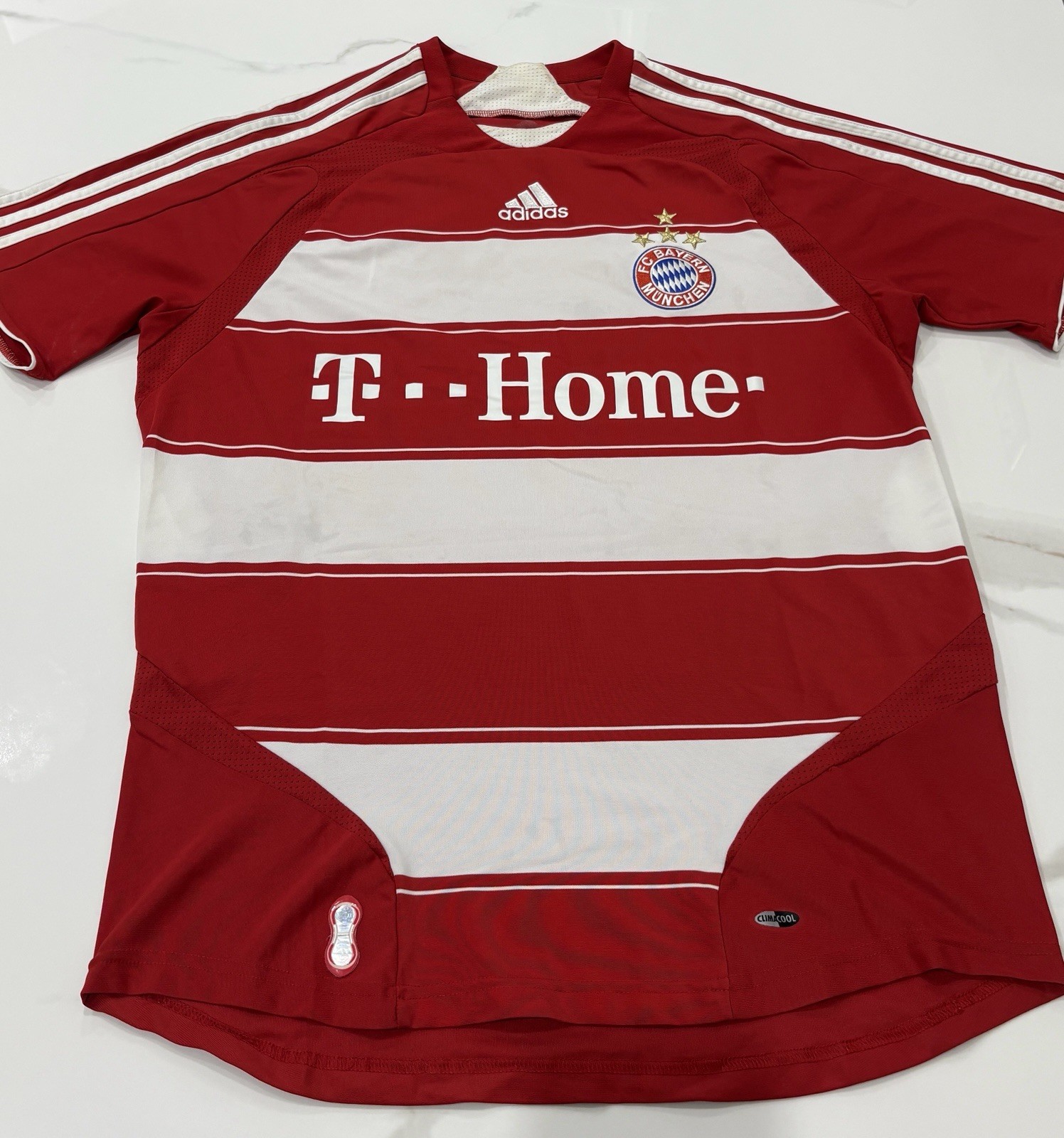 Maglia FC Bayern Monaco 2007/2008 Home (Taglia M) Adidas Calcio