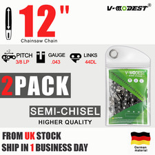 2PACK 12" Chainsaw Chain Fits Picco Micro Mini Comfort 3 3/8"LP .043" 44DL