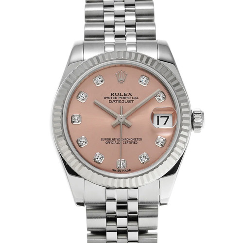 Rolex Datejust 178274G 31mm Stainless Steel Pink Wristwatch #WW1358