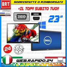 PC MONITOR SCHERMO LCD LED 23" BUONO (DELL,HP) VGA DVI DISPLAY FULL HD 22 24
