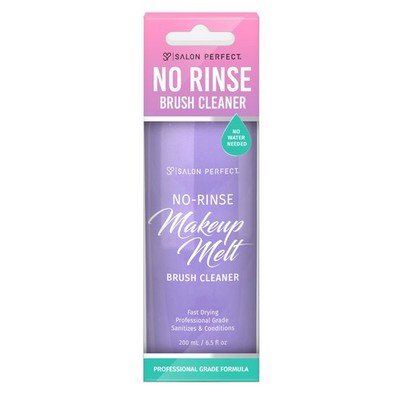 Salon Perfect No Rinse Makeup Brush Cleaner Solution 6.5 fl oz Quick Dry NEW
