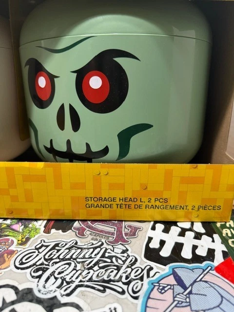 Lego Halloween Special Edition Storage Large Head Set: Zombie+Skeleton FREE SHIP - Image 2 of 4