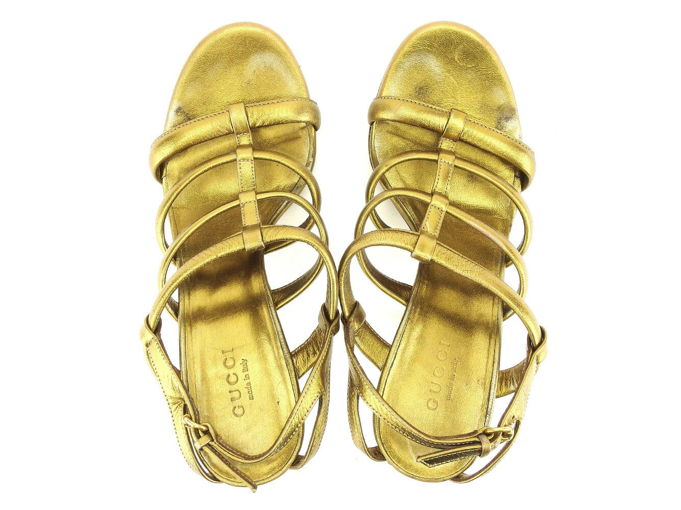 GUCCI Sandals Gladiator #35 Pin Heel GSeries Ladies Brand High Brand Vintage thumbnail 2