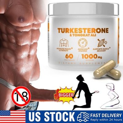 #ad Turkesterone 1000 Mg Natural Capsules Supplement Muscle Growth amp; Recovery 60 Pcs $11.99