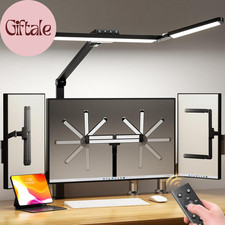 LED Desk Lamp with Clamp, Architect Desk Lamp for Home Office with Remote, 24W U