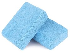 Microfiber Applicator Pads-2Pack, Car Wash Sponge, Premium 2 PK Light Blue
