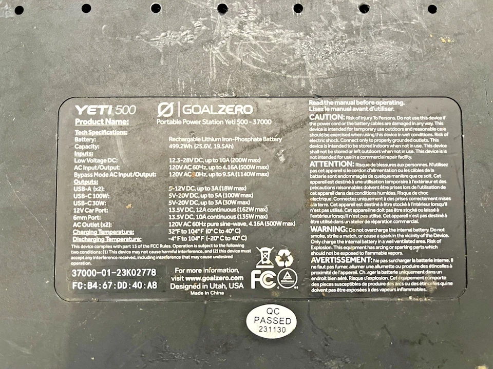 Yeti 500 Portable Power Station - 500W - Изображение 3 из 4